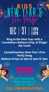 Friends and family come join us for family fun at UNOS Pizzeria Winter Garden!